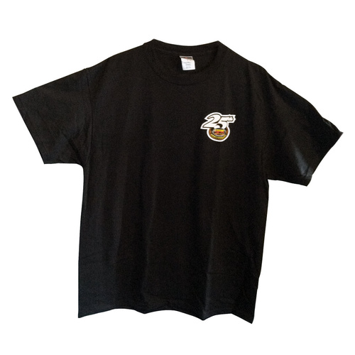 Flaming River Apparel, Trio 25th Anniversary T-Shirt, Specify Size(Lg, XL, 2X, 3X), Black,