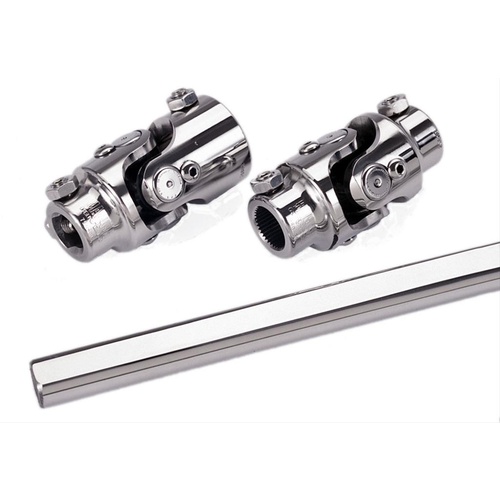 Flaming River Universal Joint Kit, Steering Shaft Pol 1in. DD Column, 9/16in. -26 Rack w/ 22in. DD Shaft