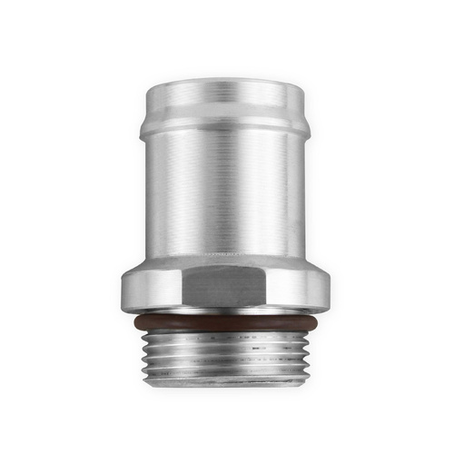 Frostbite Fitting, Adapter, Straight, -16 AN ORB Male Threads to 1 1/4 in. Hose Single Barb, Aluminium, Natural, Each