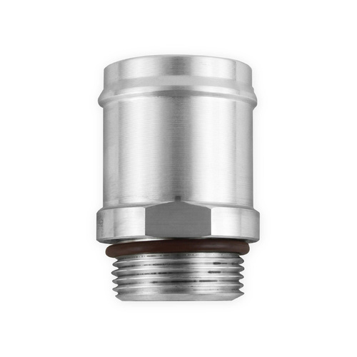 Frostbite Fitting, Adapter, Straight, -16 AN ORB Male Threads to 1 1/2 in. Hose Single Barb, Aluminium, Natural, Each