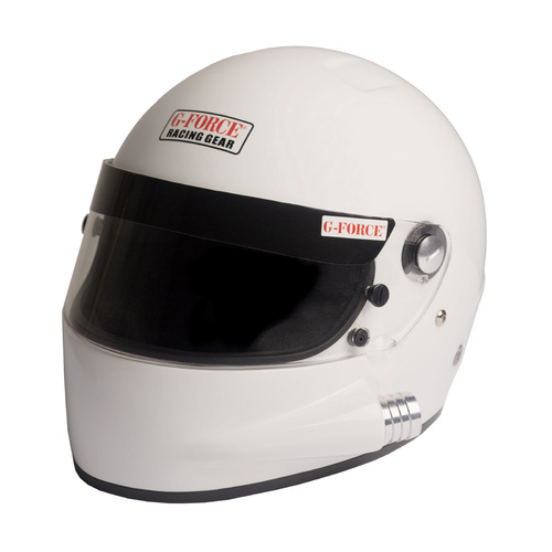 G-Force Helmet Side Draft Full Face White Cooltec Lining Snell Sa2010 Small Each