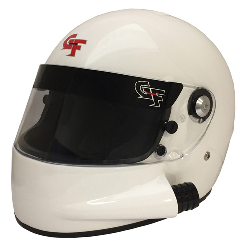 G-Force GF7 Air Helmet, White Xx Large Carbon Fiber Shell With A G-Flow Ventilation System
