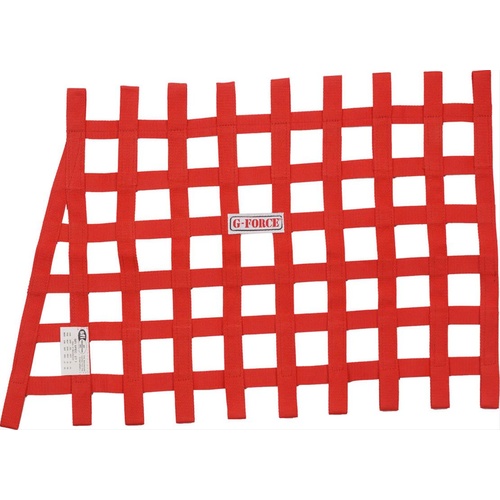 G-Force Window Net, Red, Nylon, Ribbon, Trapeziod, 20 in. x 26 in. x 18 in., Each