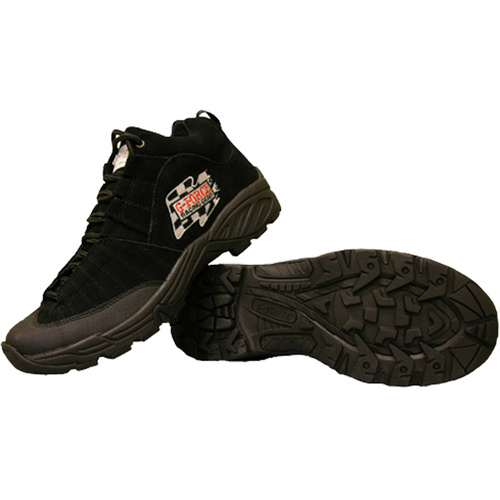 G-Force Crew Shoes Low-Top Suede/Leather Black Men's Size 13 SFI 3.3A/5 Pair SFI 3.3/5