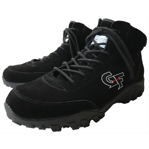 G-Force Casual Shoe, SFI Crew, Low-Top, Men's 10, Black, Suede, Pair