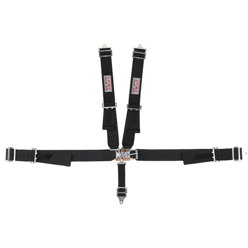 G-Force Harness, Complete, 5-Point, Latch & Link, Individual-Type, Bolt-In, Floor/Roll Bar Mount, Black, Each