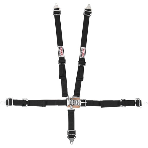 G-Force Harness, Complete, Junior Racer, Latch, Individual-Type, Bolt-In, Floor/Roll Bar Mount, Black, Each