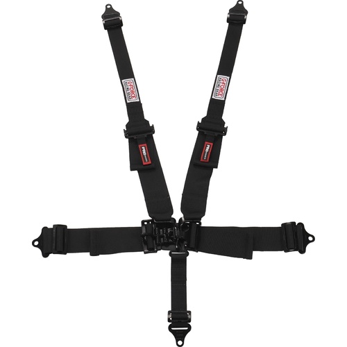 G-Force Harness, Complete, Latch, Individual-Type, Bolt-In, Floor/Roll Bar Mount, Black Latches/Links, Black Harness, Each