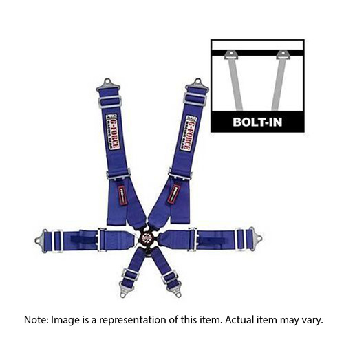 G-Force Racing Harness Complete Camlock 6-Point Individual-Type Bolt-In Floor/Roll Bar Mount Blue Each Out Of Date