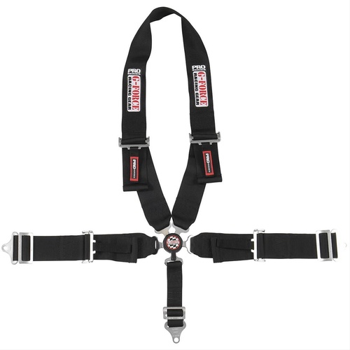 G-Force Harness, Complete, Camlock, U-type Shoulder, Bolt-In, Wraparound, Floor/Roll Bar Mount, Black, Each