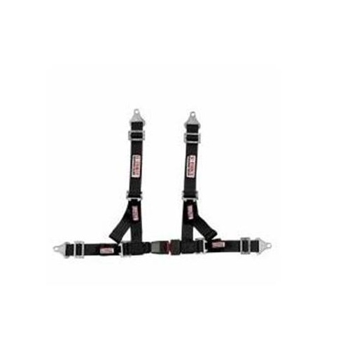 G-Force Harness, 4-Point, Tuner Series, Push Button Latch, Bolt-In, Floor/Roll Bar Mount, Black, Each