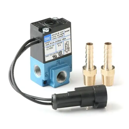 GO FAST BITS G-Force 3-Port Solenoid, Includes 2x Hose Tails, HTS 8