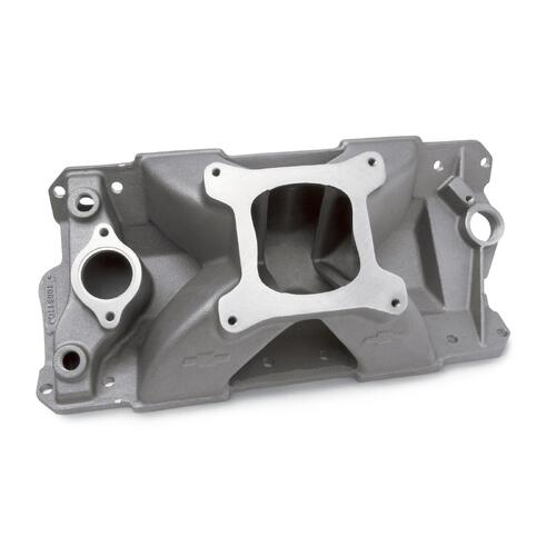GM Performance Intake Manifold, Aluminum, Natural, Single Plane, Bowtie, Raised Runner, Chevy,