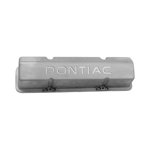 GM Performance Valve Covers, Tall, Cast Aluminum, Natural, Pontiac Logo, Chevy, Small Block, Pair