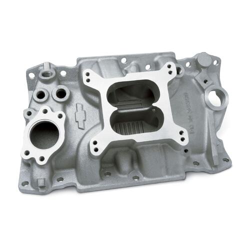 GM Performance Intake Manifold, Dual Plane, Aluminum, Natural, Square Bore, Chevy, 3.3/3.8/4.3L,