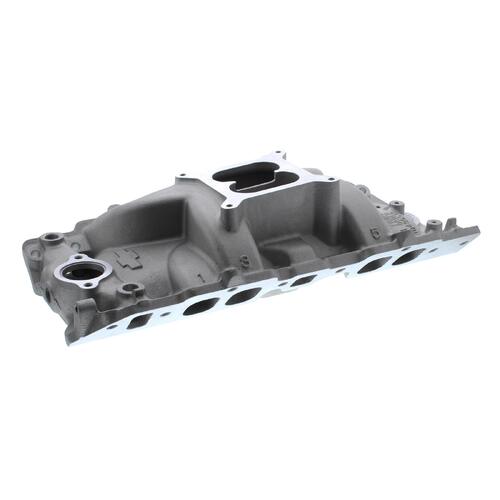 GM Performance Intake Manifold, Oval Port, Dual Plane, Aluminum, Natural, Holley, Chevy, Big Block,