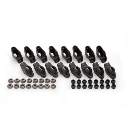 GM Performance Rocker Arms, 3/8 in. Stud Mount, Stamped Steel, 1.5 Ratio, Chevy, Small Block, Set