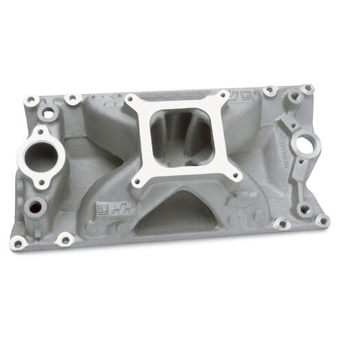 GM Performance Intake Manifold, Eliminator Vortec, Single Plane, Aluminum, Natural, Square Bore,