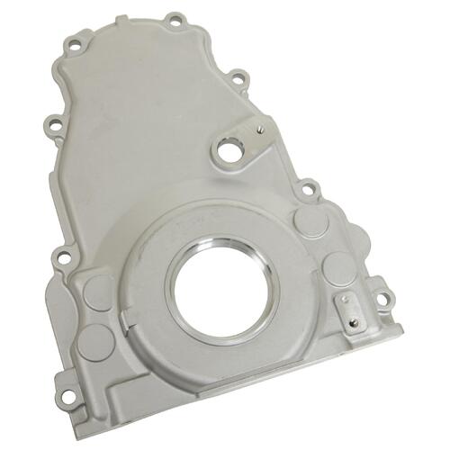 GM Performance Timing Cover, One-piece, Aluminum, Natural, Gen. 4 Chevy LS 4.8L, 5.3L, 6.0L, 6.2L,