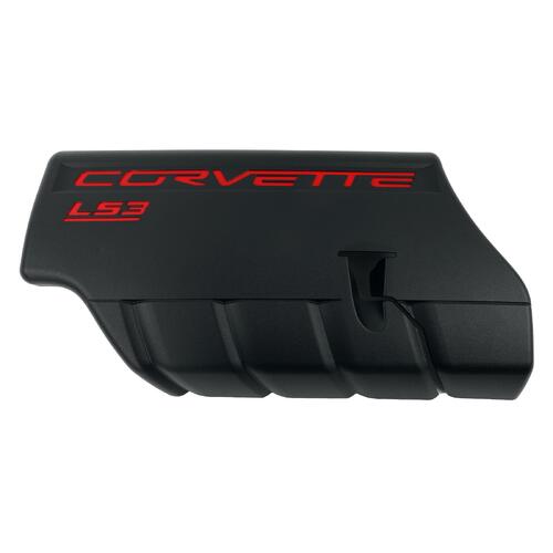 GM Performance Engine Cover, Driver Side, Plastic, Black, Corvette Logo, Chevy, Small Block LS, Each