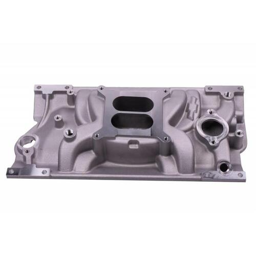 GM Performance Intake Manifold, Vortec, Dual Plane, Aluminum, Natural, Square Bore, Chevy, Small