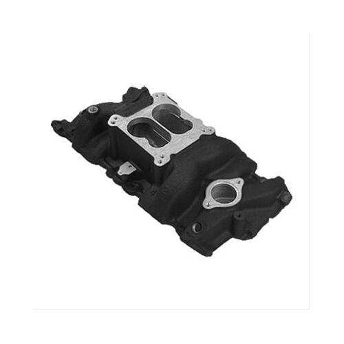GM Performance Intake Manifold, Z28, Dual Plane, Cast Iron, Black, Square/Spread Bore, Chevy, Small