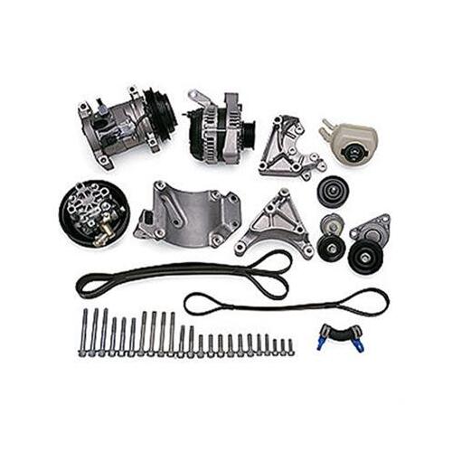 GM Performance Pulley Kit, Serpentine, Aluminum/Steel, Black/Natural, Chevy, Small Block, LS1/LS6,