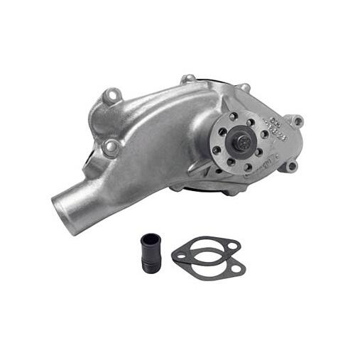 GM Performance Water Pump, Aluminum, Natural, Short, Standard Rotation, Dual Pattern Hub, Chevy,