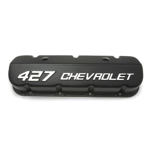 GM Performance Valve Covers, Tall, Perimeter Bolt, Cast Aluminum, Black Powdercoat, 427 Chevrolet