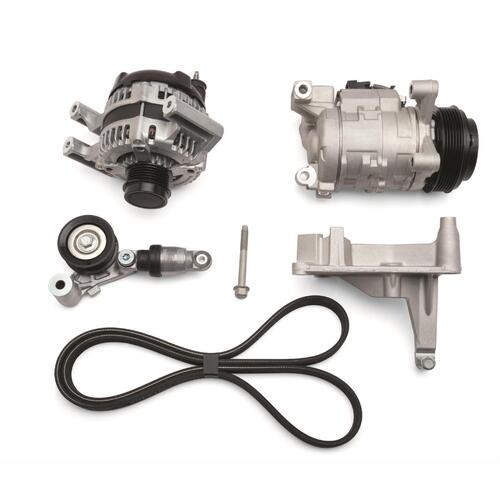 GM Performance Pulleys, Gen V LT1 Accessory Drive System, Serpentine, Black, Alternator, A/C