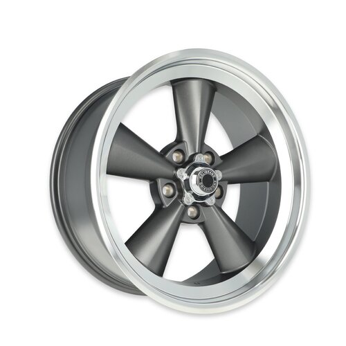 Halibrand Wheel, 5-Spoke, 19X8.5 Anth Mach 5.25Bs