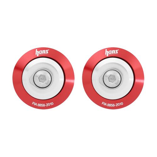 HANS Helmet Hook, Helmet Anchor Attachment, Red, Pair, Compatible with Stilo SAH Helmets