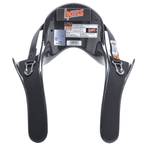 HANS Head and Neck Restraint, Pro Ultra Lite, Medium, SFI, 30 Degrees, Post Anchor