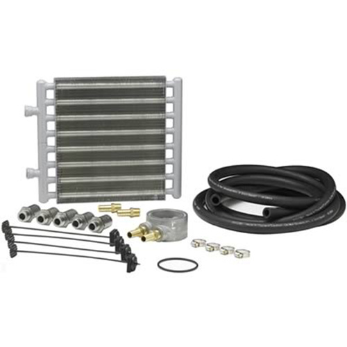 Hayden Fluid Cooler, Engine, Tube, Fin, Natural, 10 in. x 12.25 in. x 0.75 in., 3/8 in. Inlet, Outlet, Each