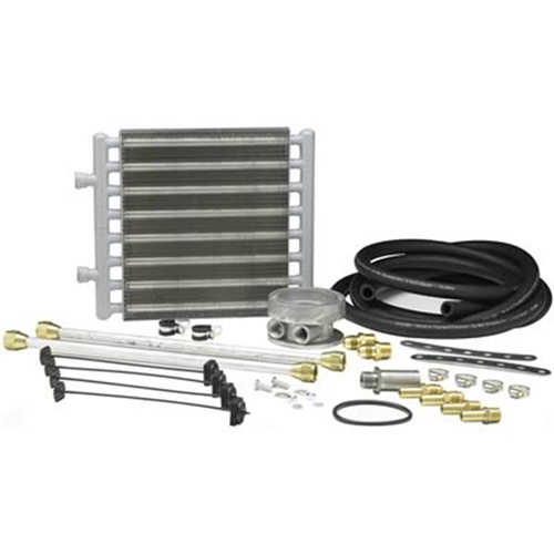 Hayden Fluid Cooler, Engine, Tube, Fin, Natural, 10 in. x 12.25 in. x 0.75 in., 3/8 in. Inlet, Outlet, Each