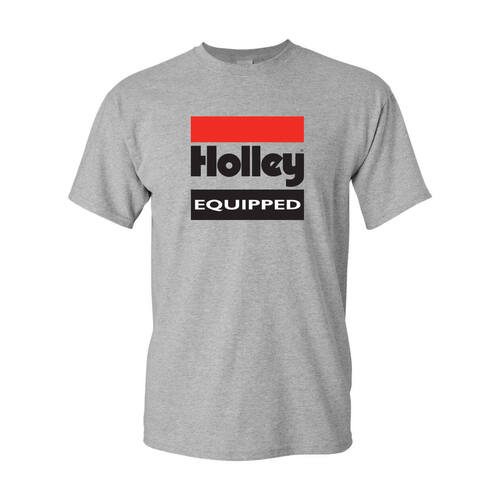 Holley Equipped Logo T-Shirt, Grey, Men's