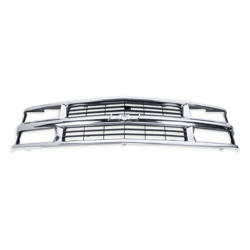 Holley Grille, Black/Chrome, 1994-1998 GMT400 Series (OBS) Pickup w/ Composite Headlights, Each
