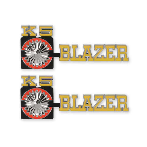 Holley Fender Emblem, Gold, 1975-1980 Blazer, Driver/Passenger Side, Each