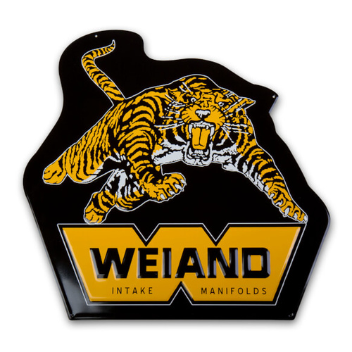 Weiand Sign, Metal, 20in. x20in., Tiger, Each