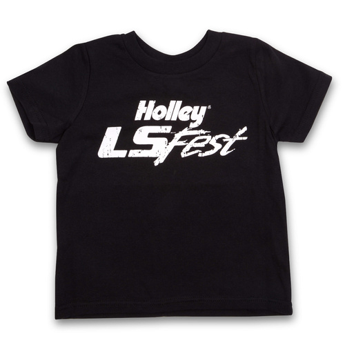 Holley T-Shirt, Short Sleeve, LS Fest, Cotton, Toddler 2T, Black, Each