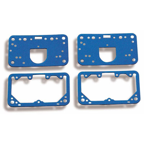 Holley Gaskets, Blue Reusable Fiber, Fuel Bowl, Metering Block, Set of 4