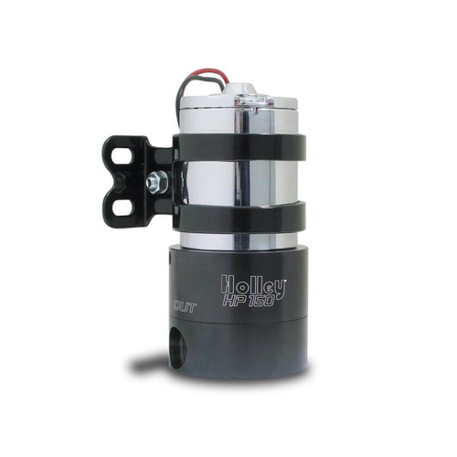 Holley Fuel Pump, 150 GPH, Alcohol, Carbureted, Universal, Aluminum, Black, Each