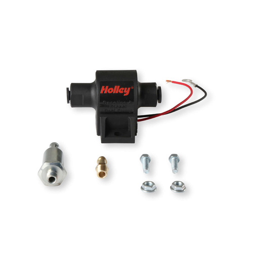 Holley Fuel Pump, Electric, 25 GPH, Diesel, Carbureted, Universal, Steel, Black, Each