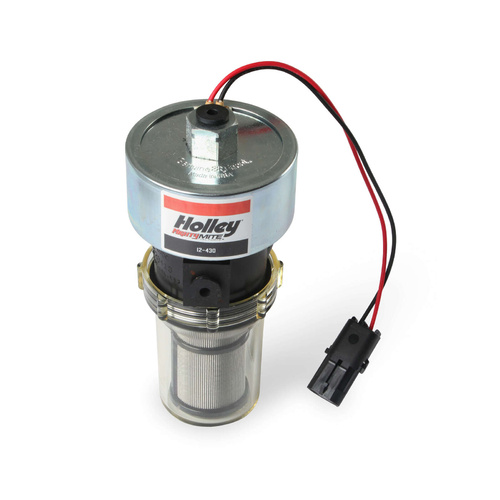 Holley Fuel Pump, Electric, 33 GPH, Diesel, Carbureted, Universal, Steel, Black, Each