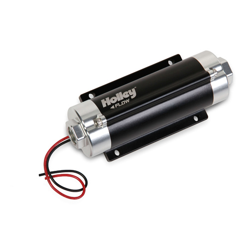 Holley Fuel Pump, 80 GPH, Gasoline, Carbureted, Universal, Aluminum, Black Anodized, Each