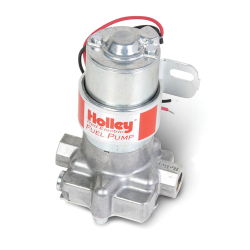 Holley Fuel Pump, Electric, 97 GPH, Gasoline, Carbureted, Universal, Aluminum, Silver, Each