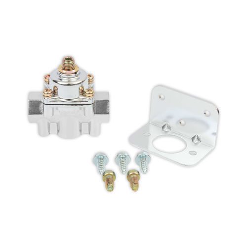 Holley Fuel Pressure Regulator, Tumble Polished, 1-4 psi, Universal, Each