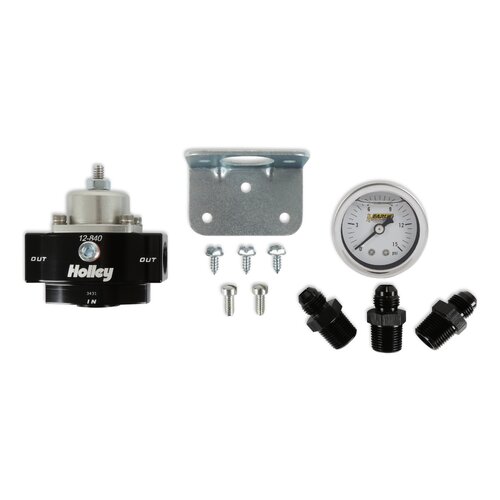Holley Efi Fuel Pumps, 12-840 Regulator Kit, Gauge And Fittings