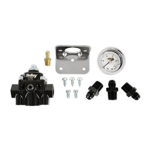 Holley Efi Fuel Pumps, 12-886 Regulator Kit, Gauge And Fittings
