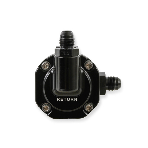 Holley Fuel Pressure Regulator, Billet Aluminium, Black Anodised, Inline, Return, 59.5 psi, -6 AN Male Threads, Each